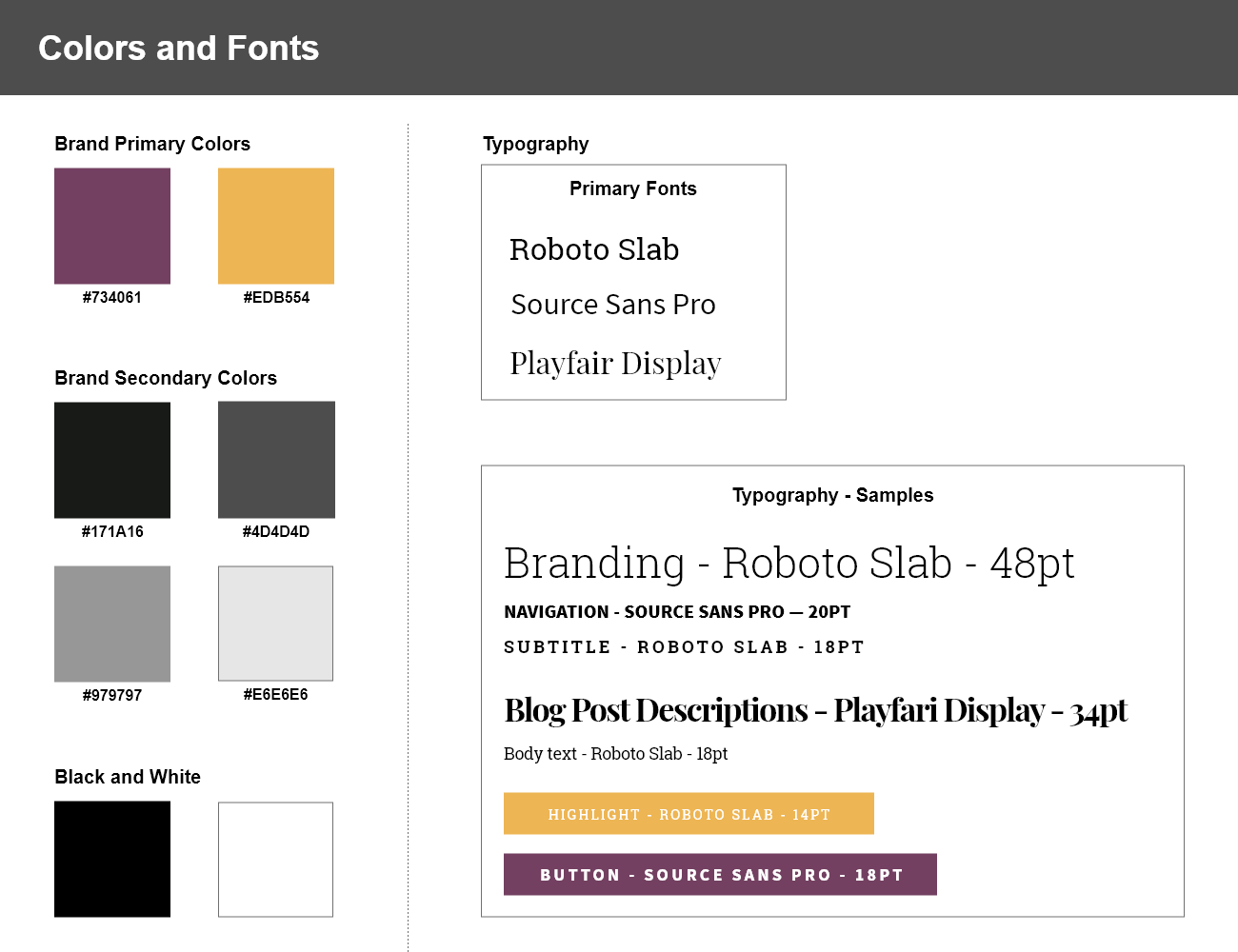 Design Phase - Colors and Typography Analysis